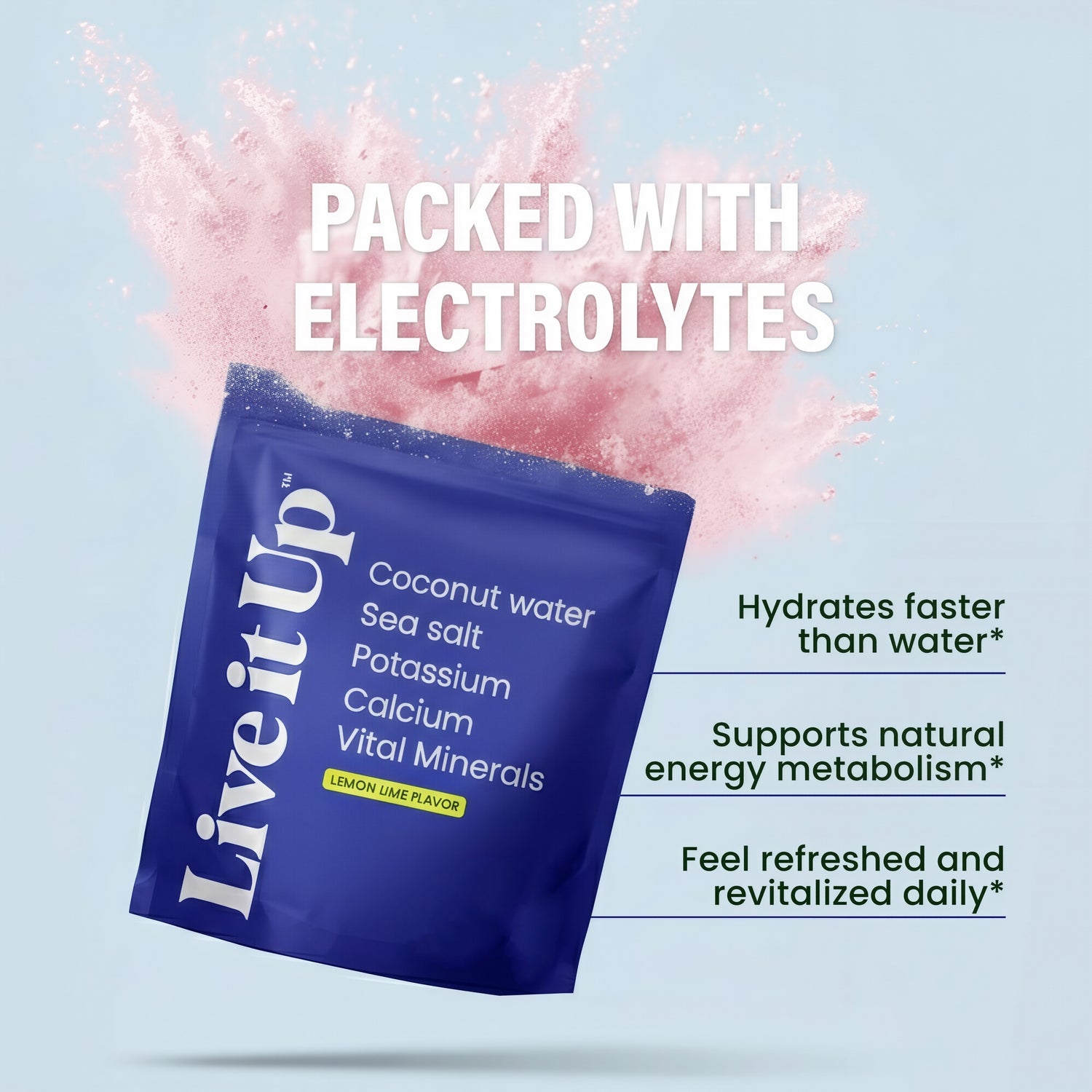 Live it Up Vital Minerals: Electrolyte Powder for Daily Hydration